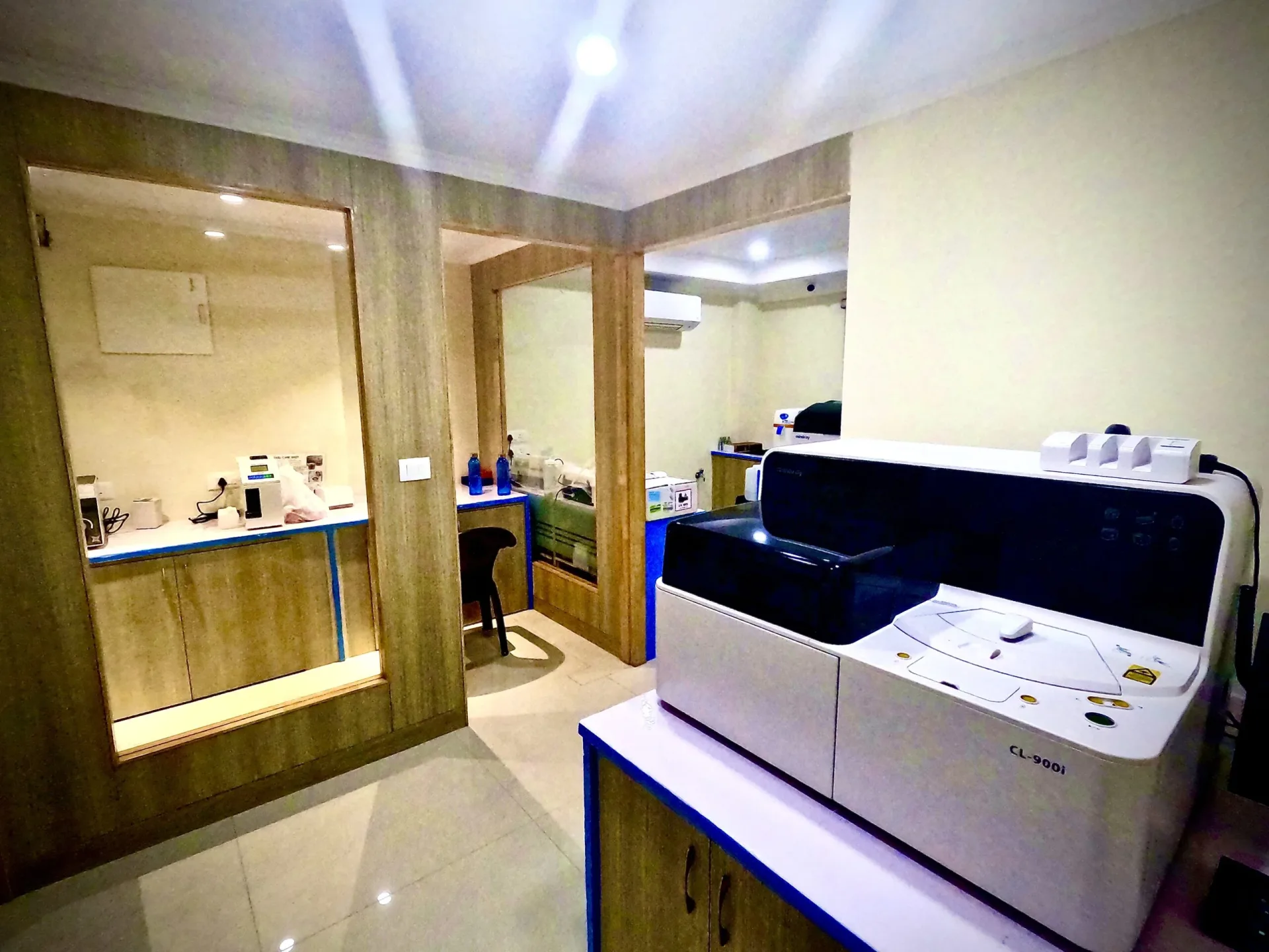 A working pathology laboratory set up by Blood Test Consultancy